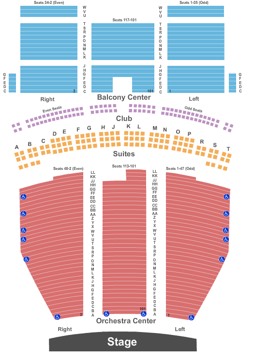 Saenger Theatre - New Orleans Endstage Seating Chart