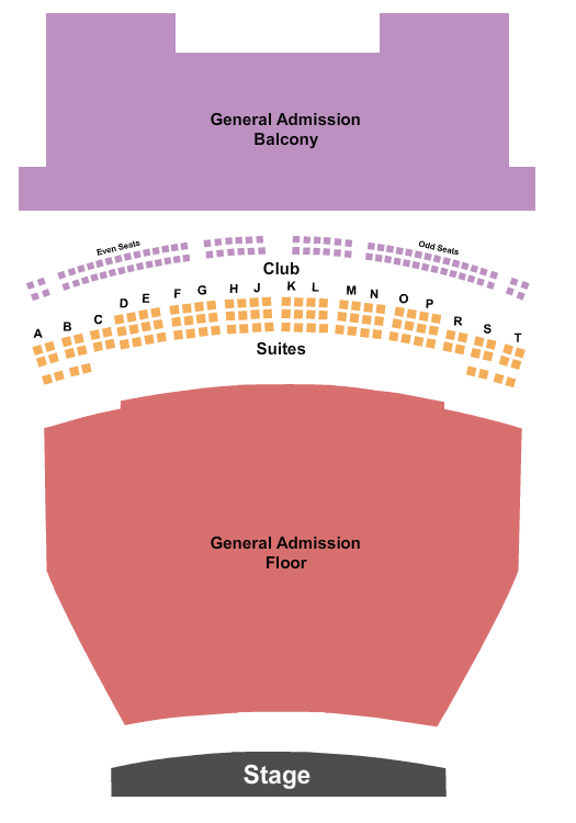 Saenger Theatre - New Orleans GA Floor/ GA Balc Seating Chart