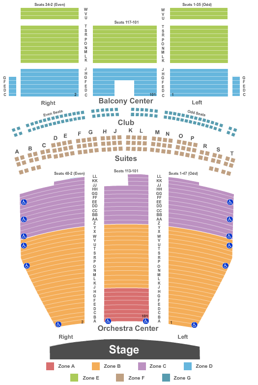 The Orleans Seating Chart