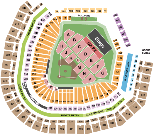 T-Mobile Park Zac Brown Band Seating Chart