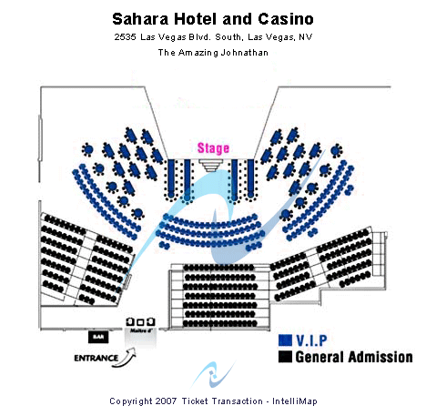 Sahara Theater - Sahara Hotel & Casino Amazing Johnathan Seating Chart