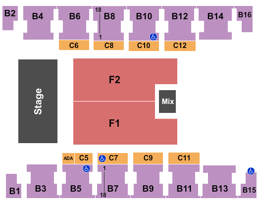 Salem Civic Center End Stage 2 Seating Chart