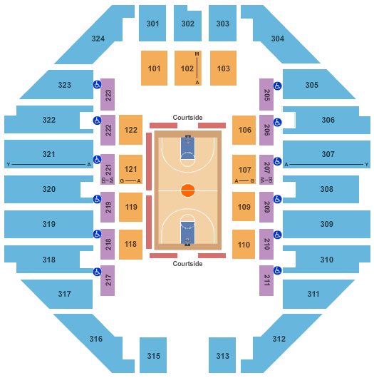 Tony's Pizza Events Center Harlem Globetrotters Seating Chart