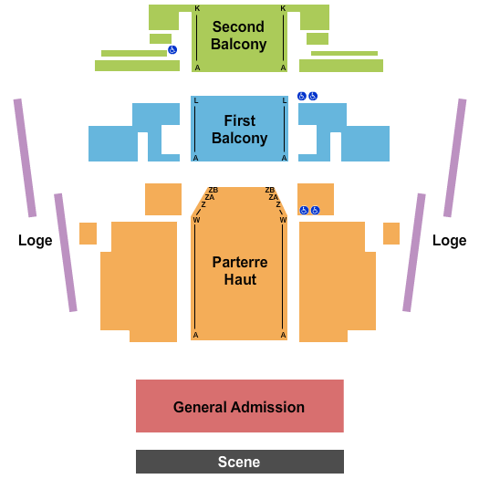 Salle Pleyel Endstage GA Seating Chart