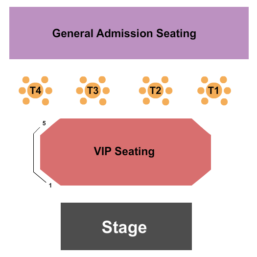 Saloon Studios & Old West Town VIP & GA Seating Chart