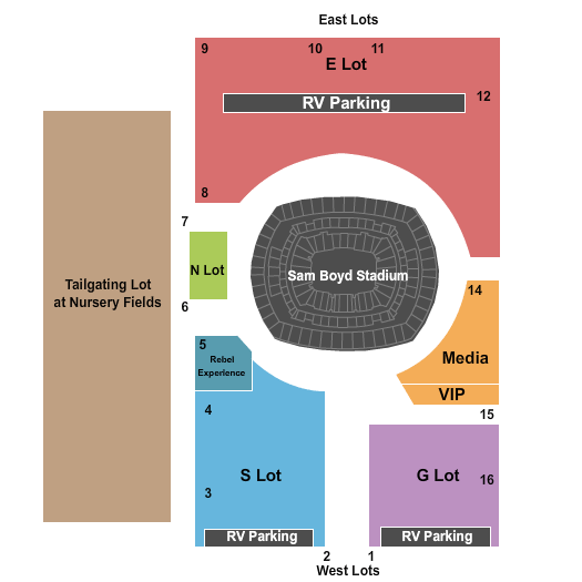 Seating Chart Sam Boyd Stadium Las Vegas