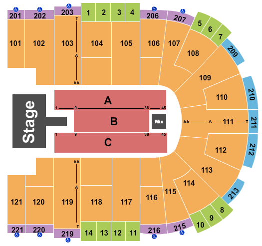 Sames Auto Arena Next Event Seating Chart