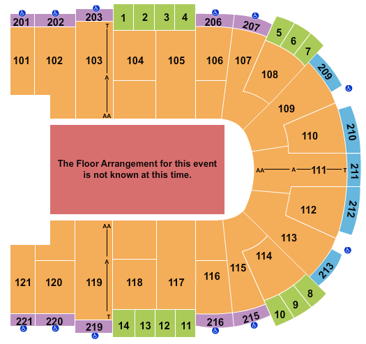 Sames Auto Arena Generic Floor Seating Chart