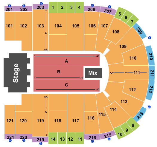 Sames Auto Arena Luis Miguel Seating Chart