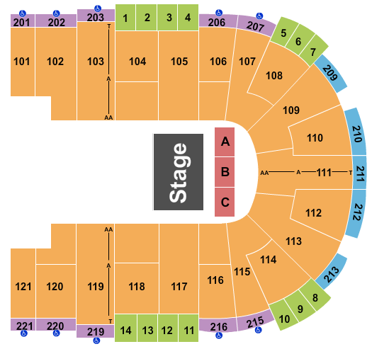 Sames Auto Arena Next Event Seating Chart