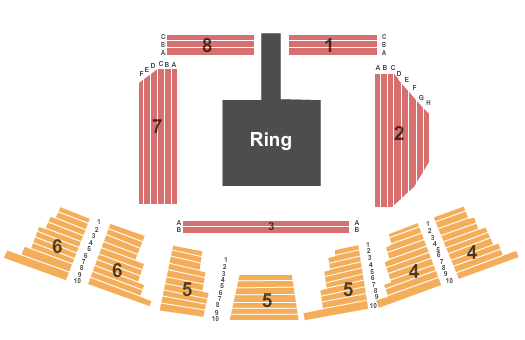 Sam's Town Live! Wrestling Seating Chart