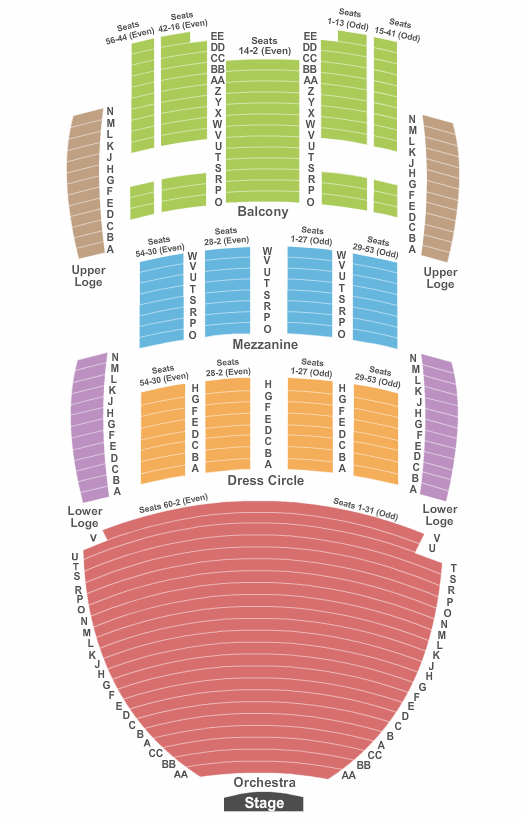 San Diego Civic Theatre Seating Chart