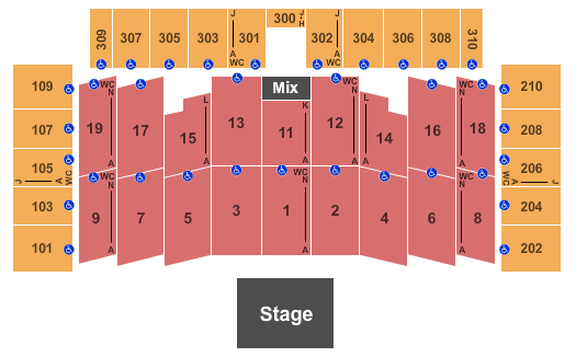 San Diego Convention Center Reserved Seating Seating Chart