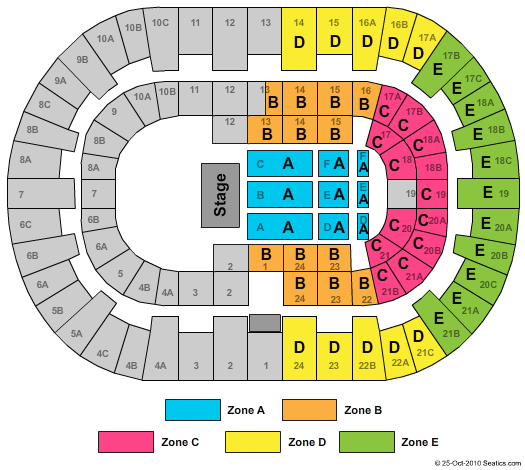 Pechanga Arena - San Diego Radio City Zone Seating Chart