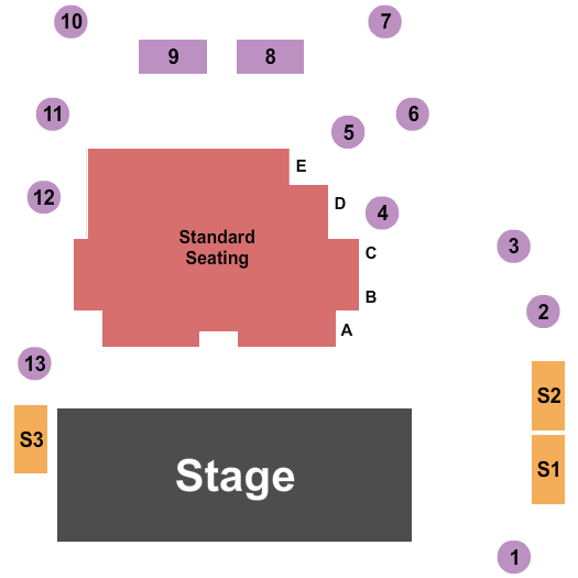 San Jose Jazz - Break Room End Stage Seating Chart