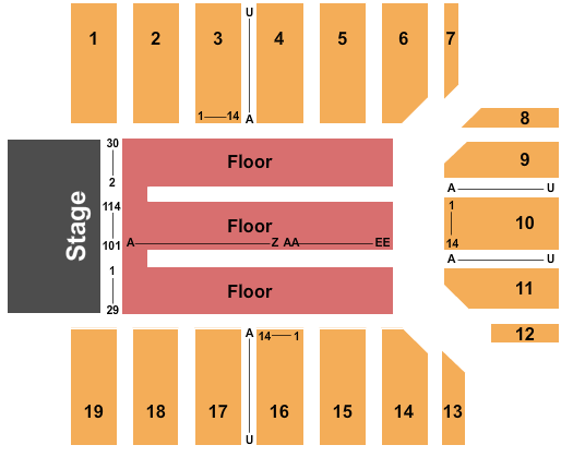 Provident Credit Union Event Center End Stage 2 Seating Chart