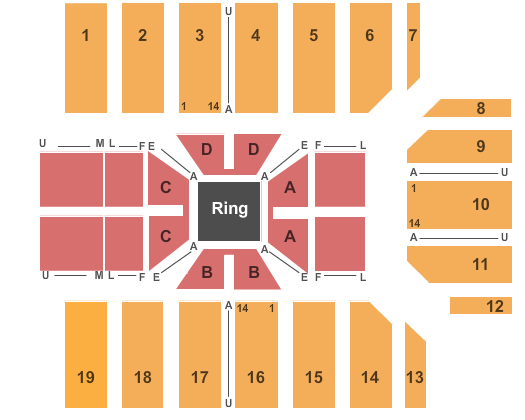 Provident Credit Union Event Center Boxing Seating Chart
