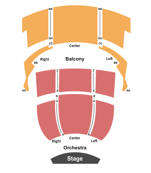 San Mateo Performing Arts Center End Stage Seating Chart