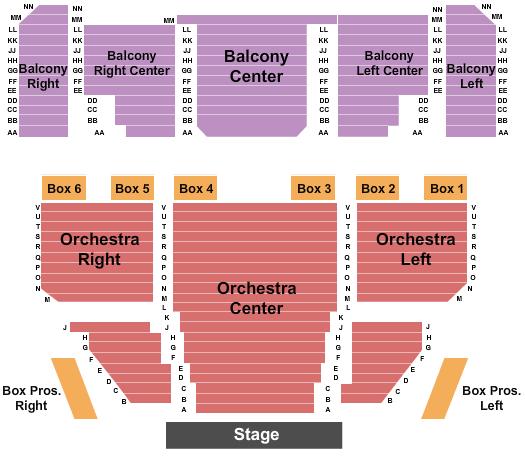 Sanderson Centre for the Performing Arts Seating Chart