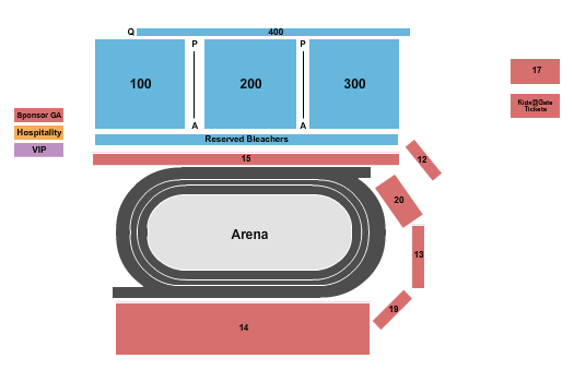 Sandy Downs Arena Rodeo Seating Chart