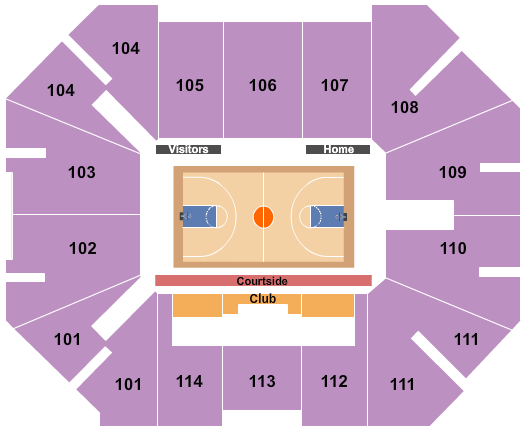 Sanford Coyote Sports Center Basketball Seating Chart