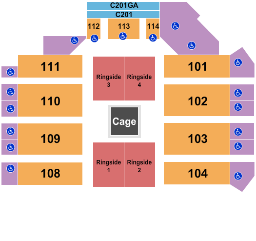 Sanford Pentagon MMA 2 Seating Chart