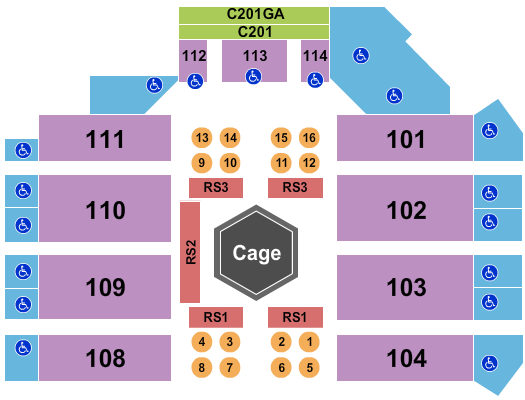 Sanford Pentagon MMA Seating Chart