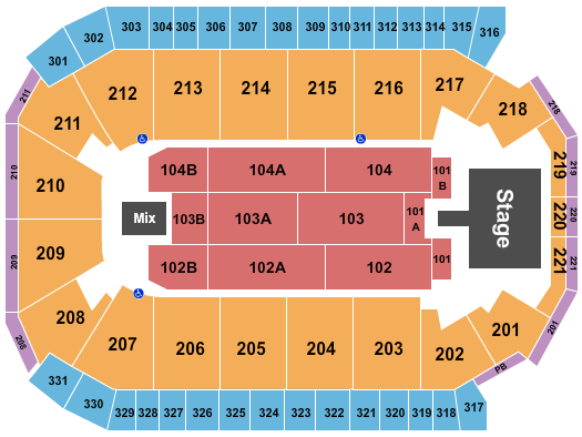 Rio Rancho Events Center End Stage 101 Pit Seating Chart Star Tickets