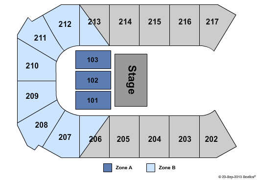 Rio Rancho Events Center Family Zone Seating Chart