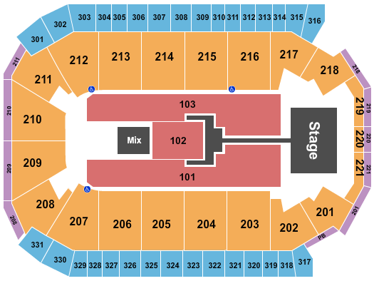 Rio Rancho Events Center TobyMac Seating Chart