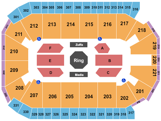 Rio Rancho Events Center UFC Fight Night Seating Chart