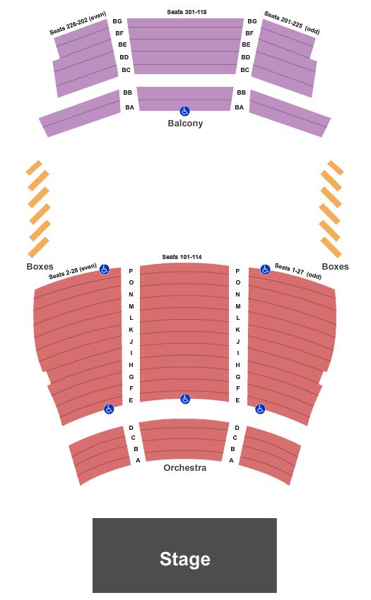 Santa Clarita Performing Arts Center At College of the Canyons End Stage Seating Chart