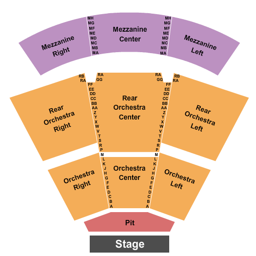 Santa Fe Opera Theatre Endstage Rows Seating Chart