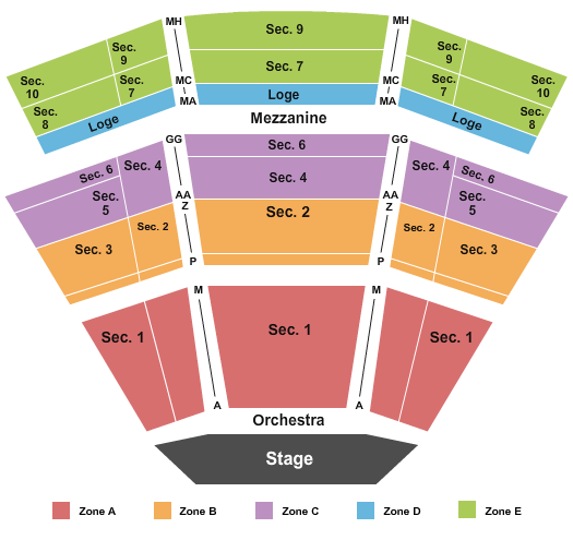 Santa Fe Opera Theatre End Stage Zone Seating Chart