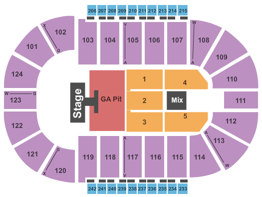 Santander Arena Brantley Gilbert Seating Chart