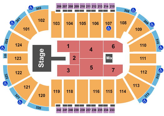 Santander Arena Christian Nodal Seating Chart