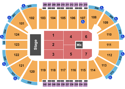 Santander Arena (Formerly Sovereign Center) Seating Chart