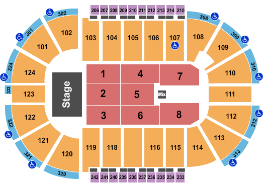 Santander Arena Endstage 6 Seating Chart