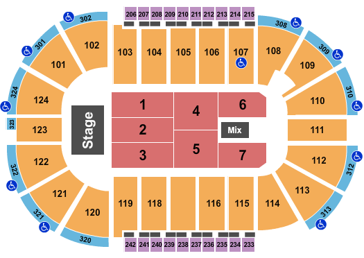 Santander Arena Endstage 7 Seating Chart