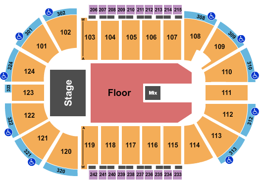 Santander Arena Endstage Floor Seating Chart