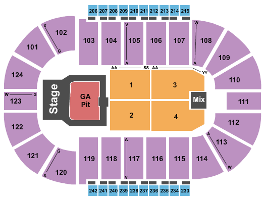 Santander Arena Eric Church Seating Chart