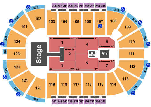 Santander Arena For King and Country Seating Chart