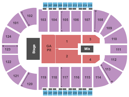 Santander Arena Miranda Lambert Seating Chart