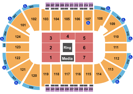 Santander Arena Premier Boxing Champions Seating Chart