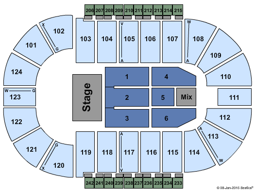 Santander Arena Toby Mac Seating Chart