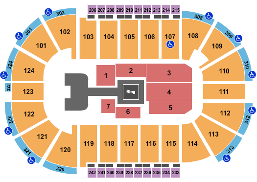 Santander Arena Wrestling Seating Chart