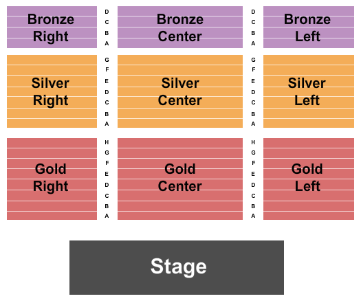 Sapphire Palace at Blue Lake Casino End Stage Seating Chart