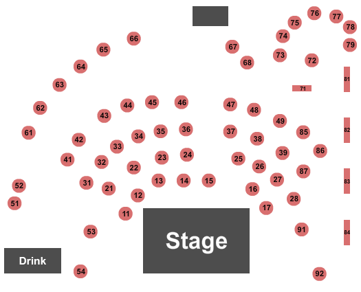 Sapphire Room At The Riverside Hotel Seating Chart