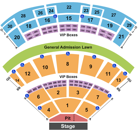 Saratoga Performing Arts Center seating chart event tickets center