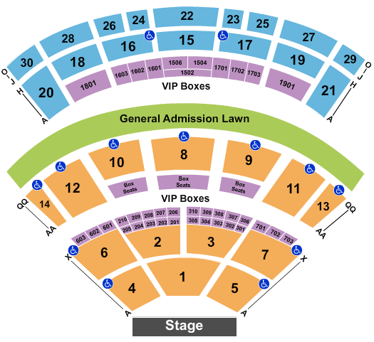 Saratoga Performing Arts Center Kiss Seating Chart